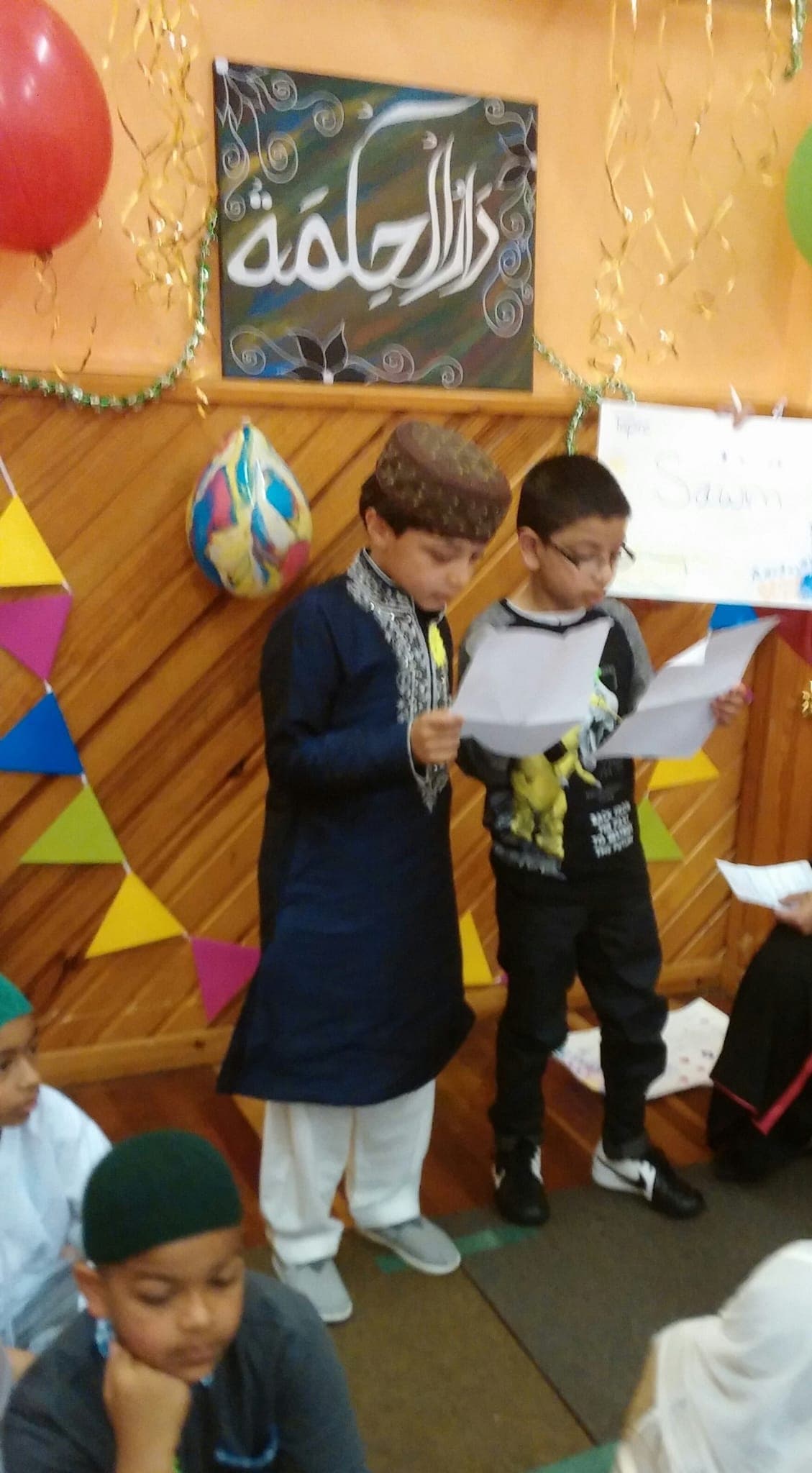 Students reading during our Annual Event